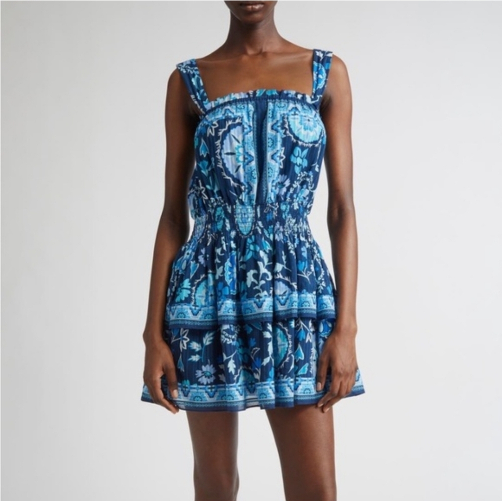Ramy Brook Alicia Cotton Sleeveless Dress In Blue XXS NWT